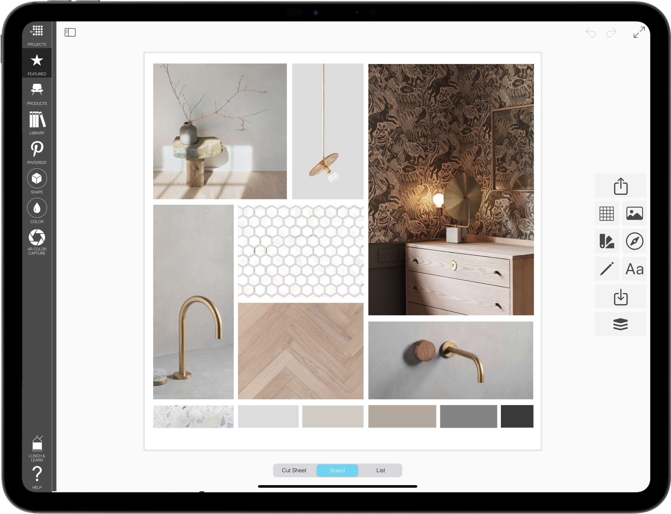best Pro interior designer app for iPad_moodboard maker_moodboards_mood board maker_03_concept mood board_Modern Bath